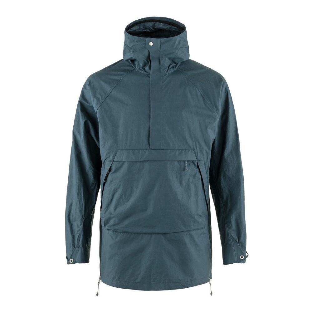 Fjallraven Men’s Singi X-Anorak Jacket Medium Mountain Blue Longline Shell